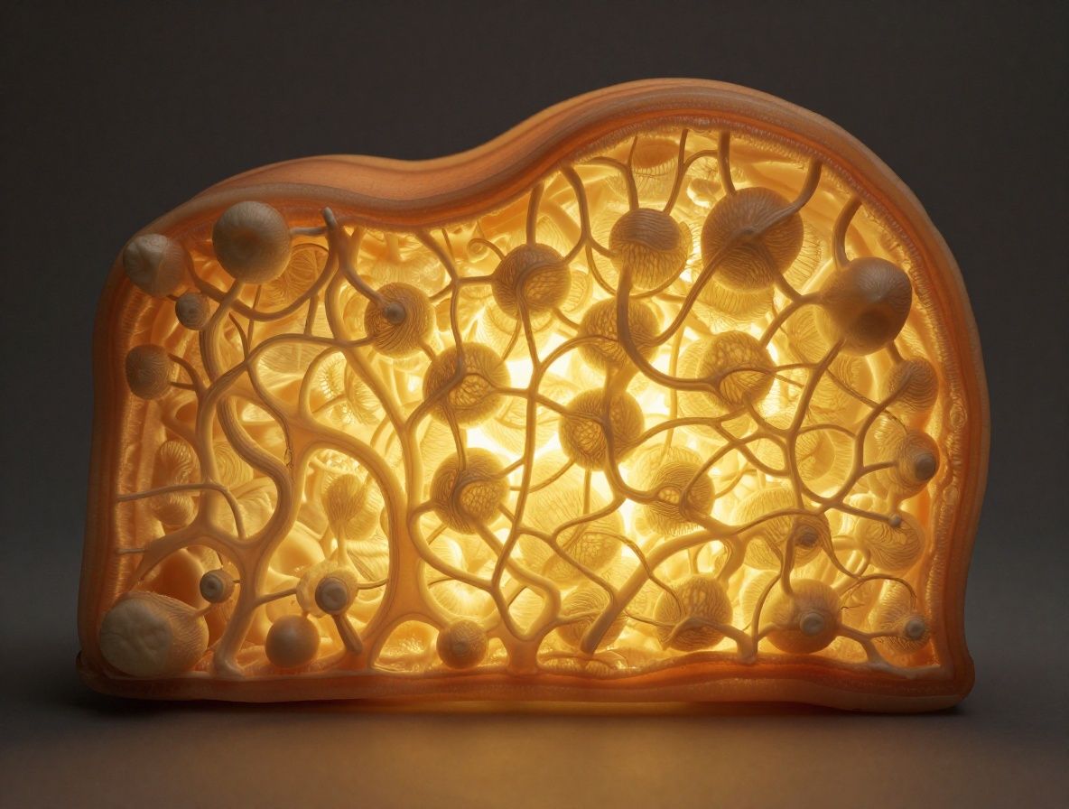 Makroaufnahme einer menschlichen Hautstruktur in warmem goldenen Licht – symbolische Darstellung von Hautgewebe und Kollagenstruktur ohne medizinischen Kontext